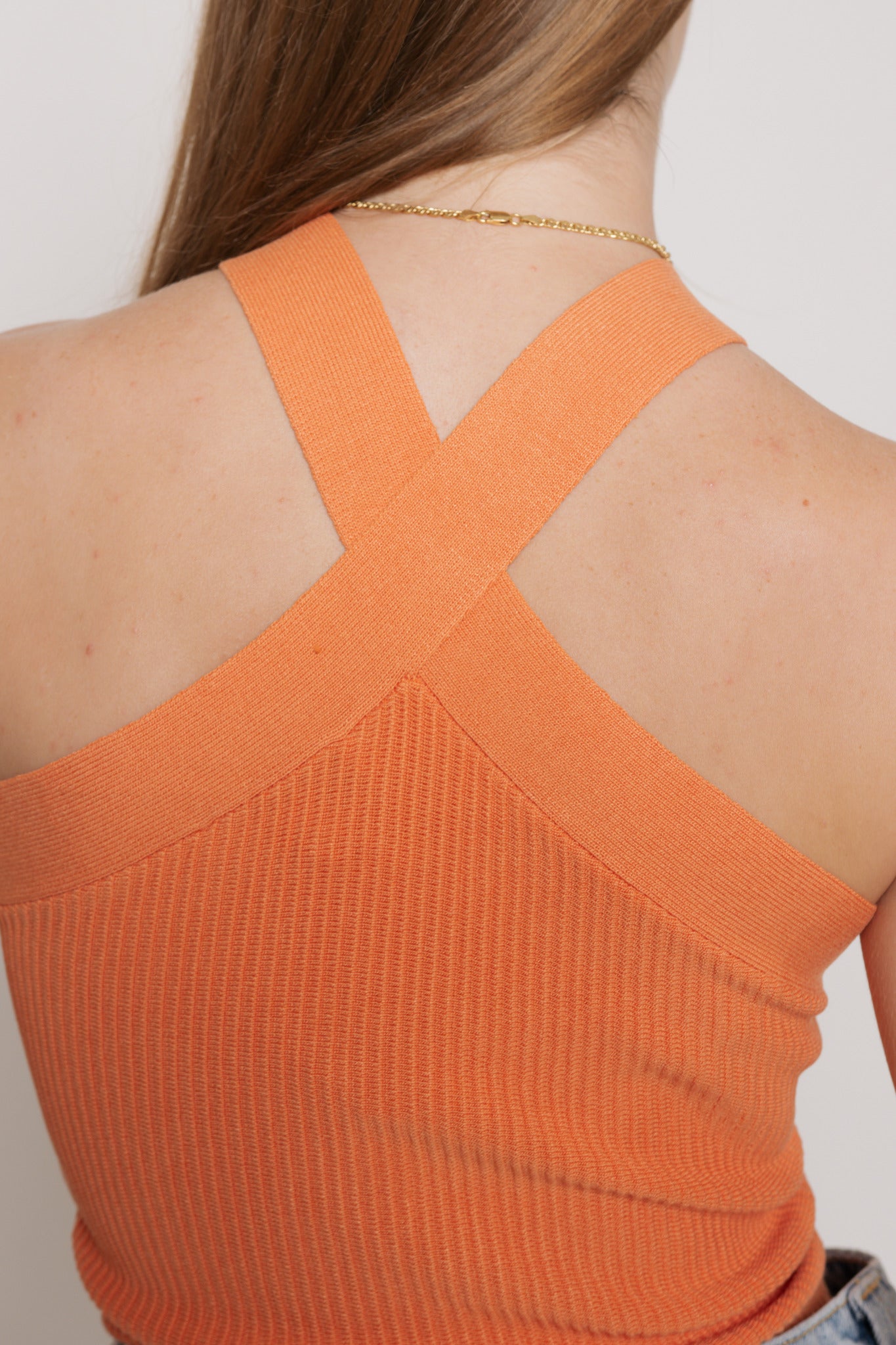 Crossing Lanes Top- Apricot
