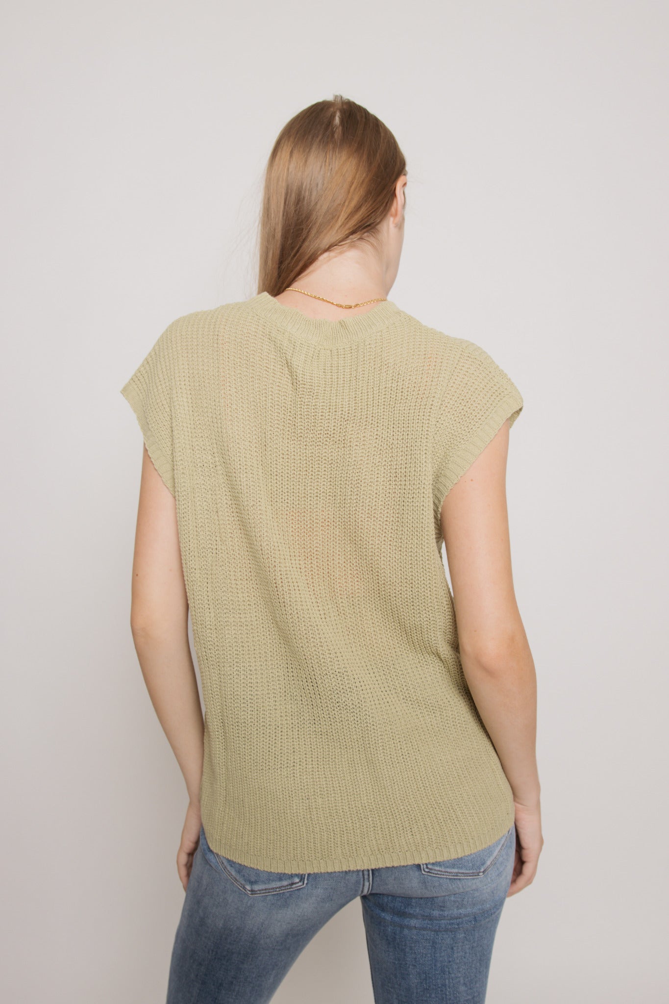 Knit Matcha Pocket Top