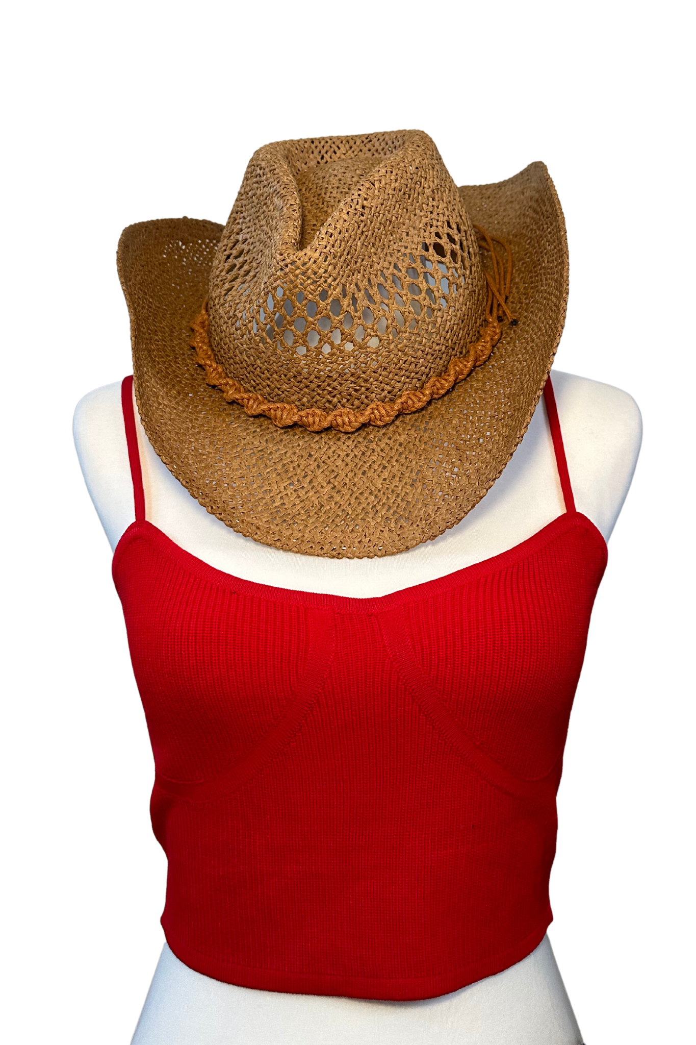 Cherry Red Ribbed Crop Top