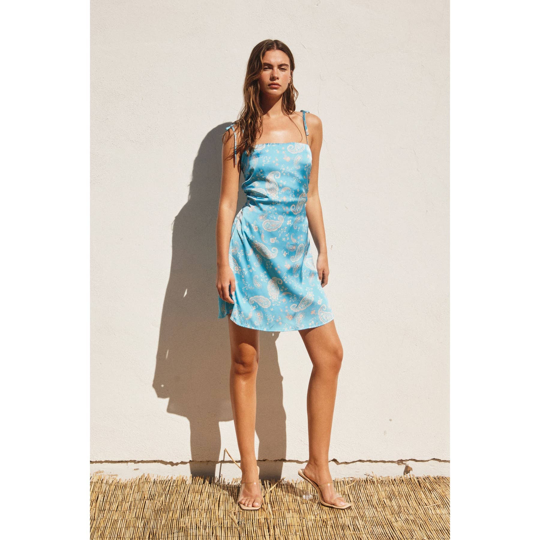 Ocean Ruched Mini Dress