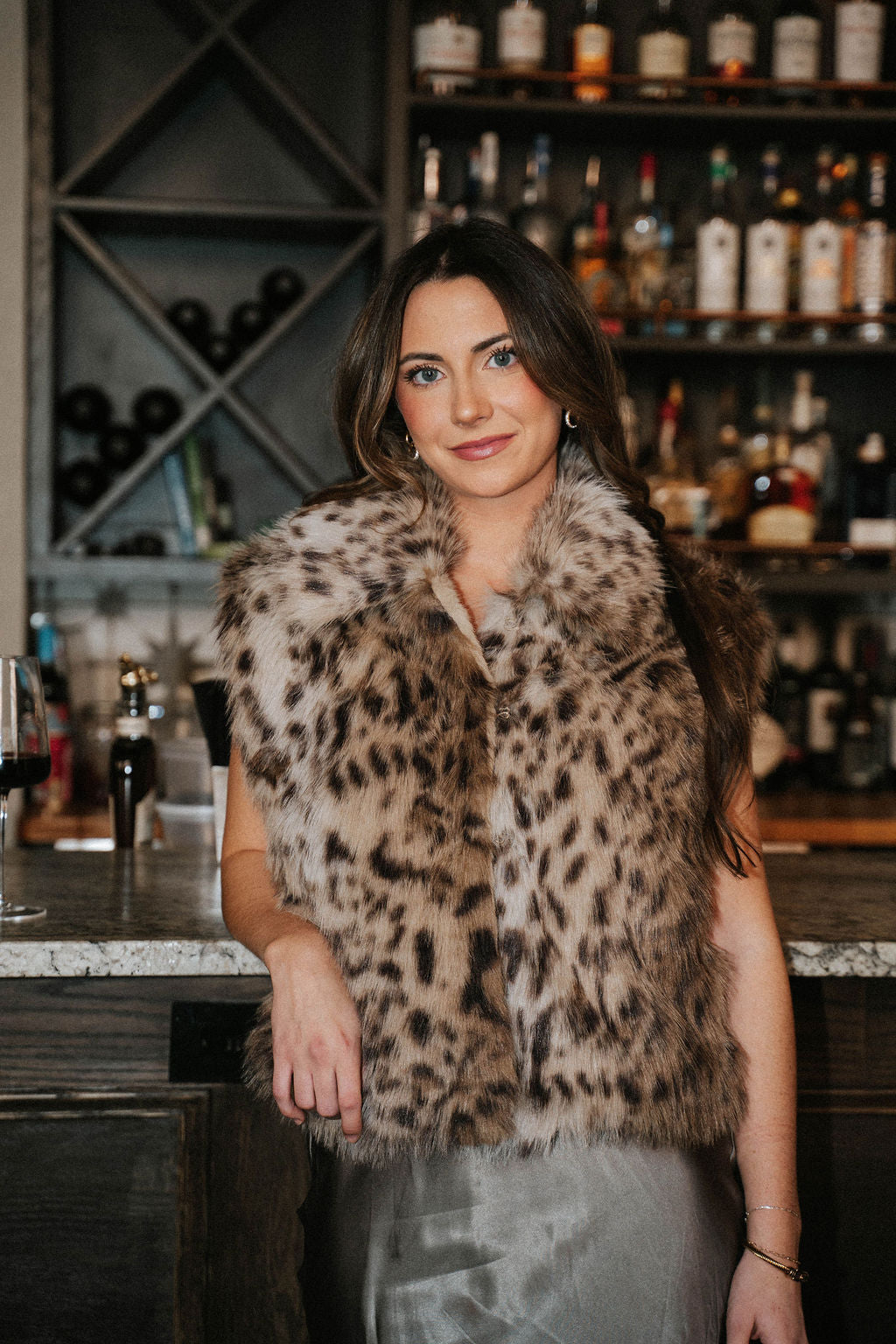 Aspen Leopard Faux Fur Vest