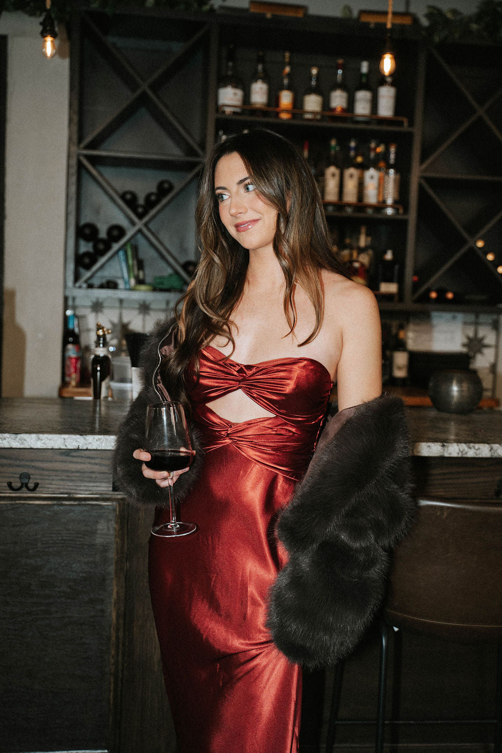 Midnight Chalet Faux Fur Jacket