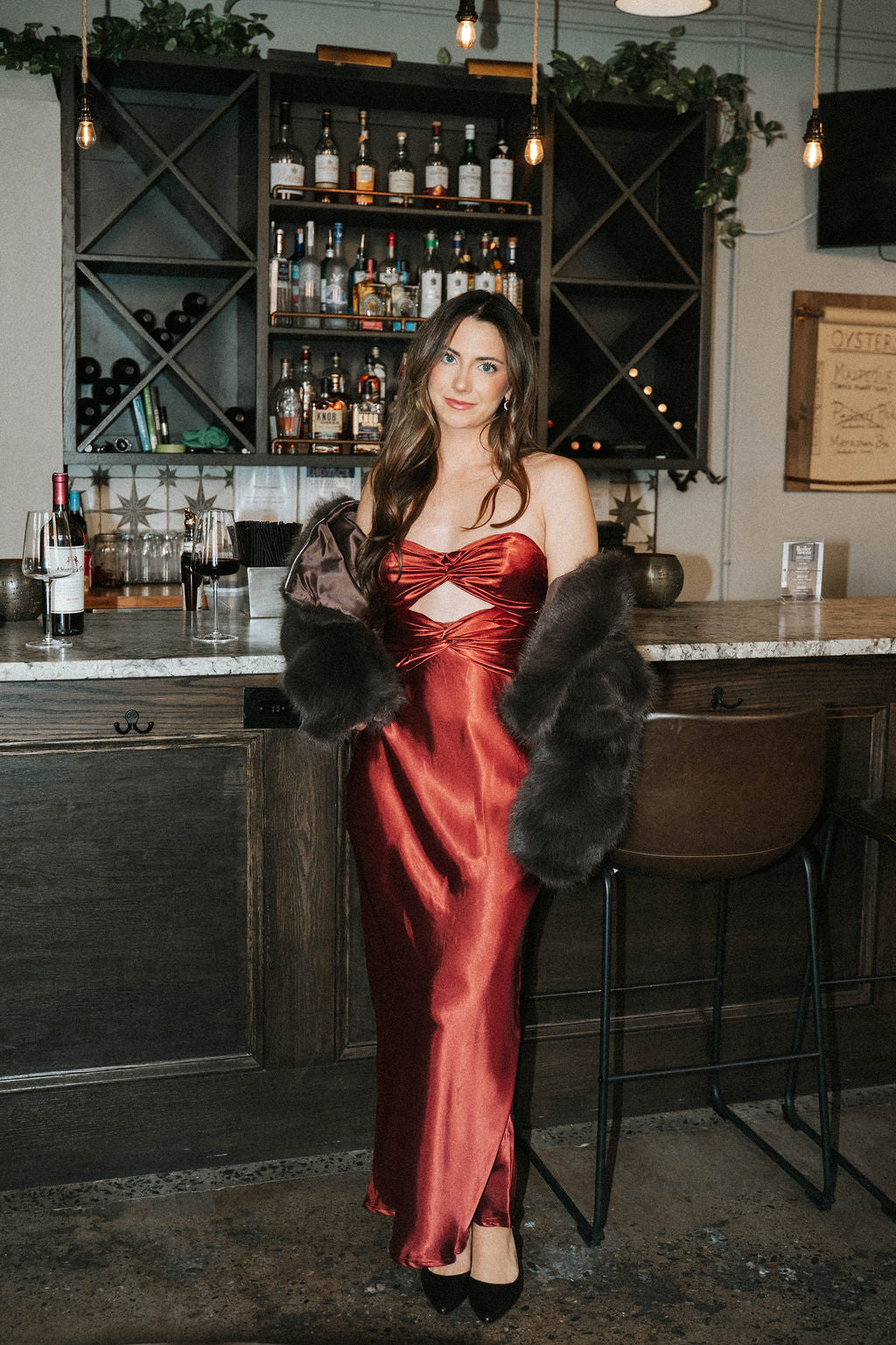 Midnight Chalet Faux Fur Jacket