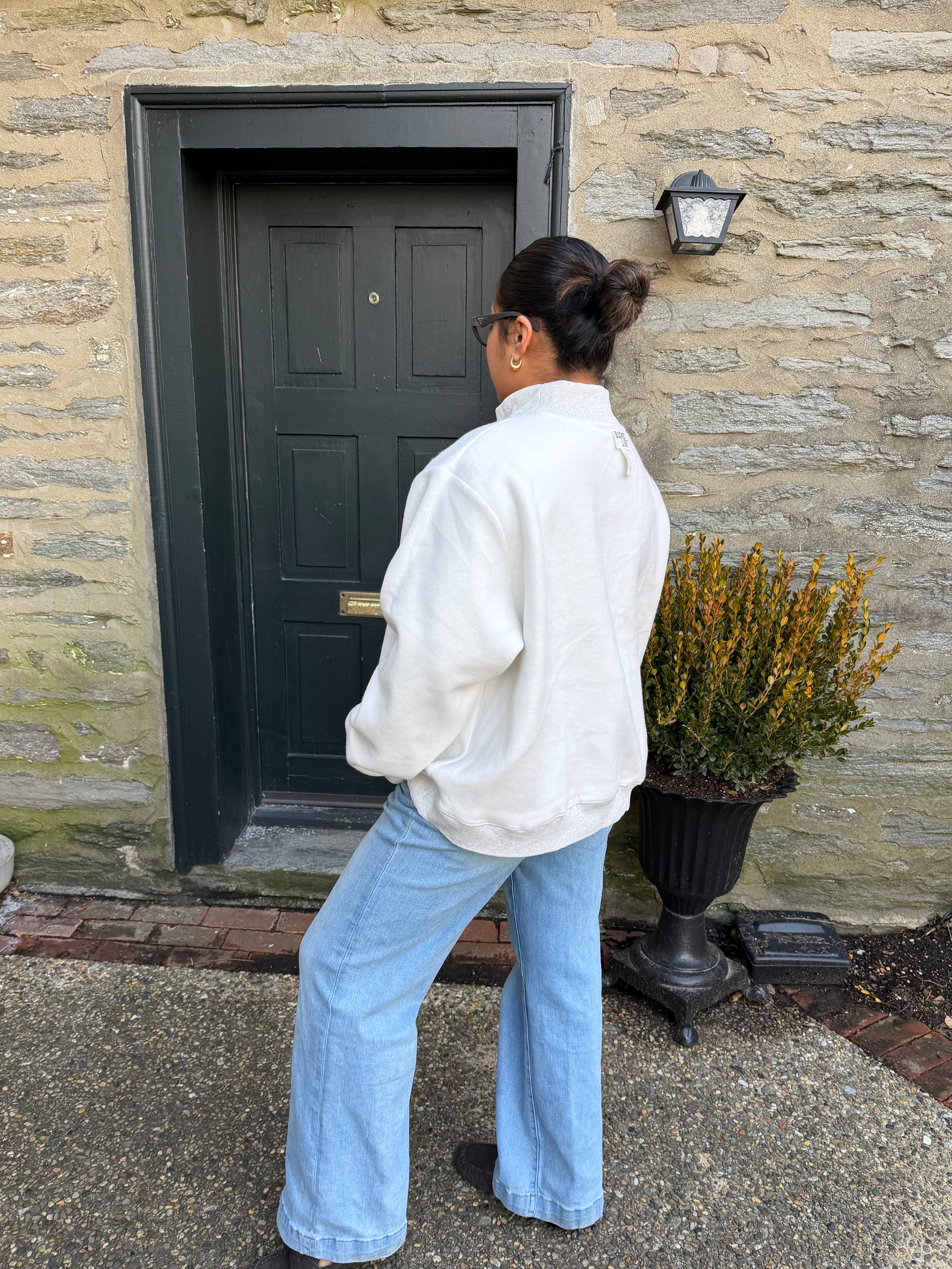 *PRE ORDER SHIPS 5/1*Pilates Reversible Mockneck- Mocha/Heather Grey