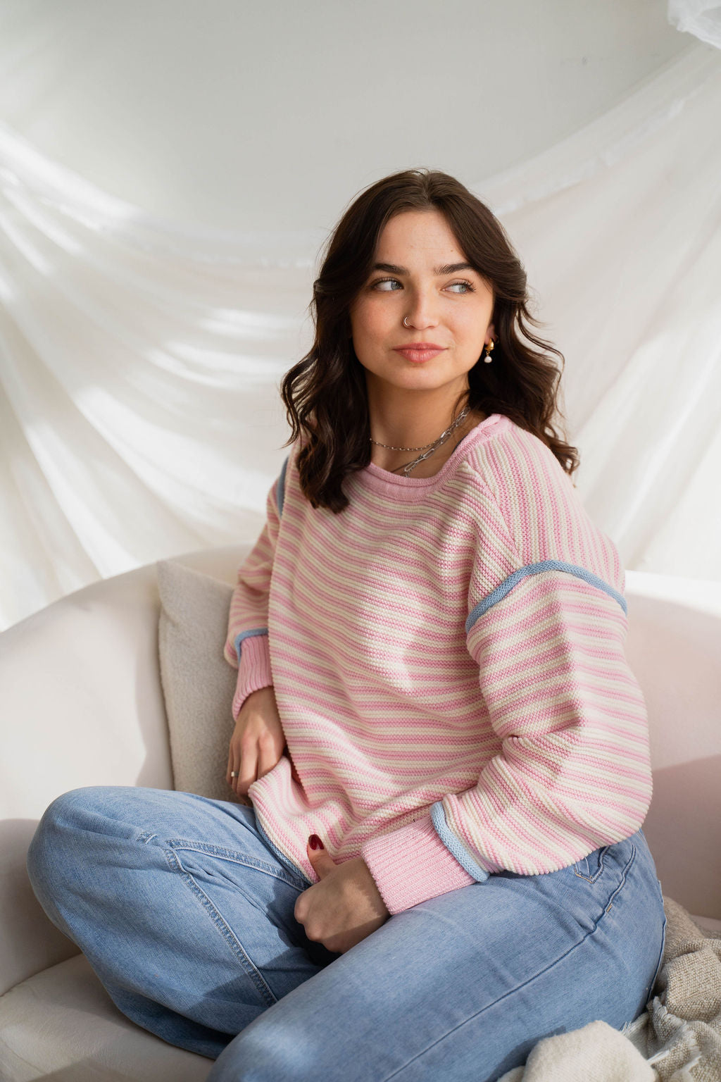 Be Mine SweetTART Pink Stripe Sweater