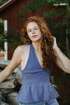 Delaney Plaid Halter Top