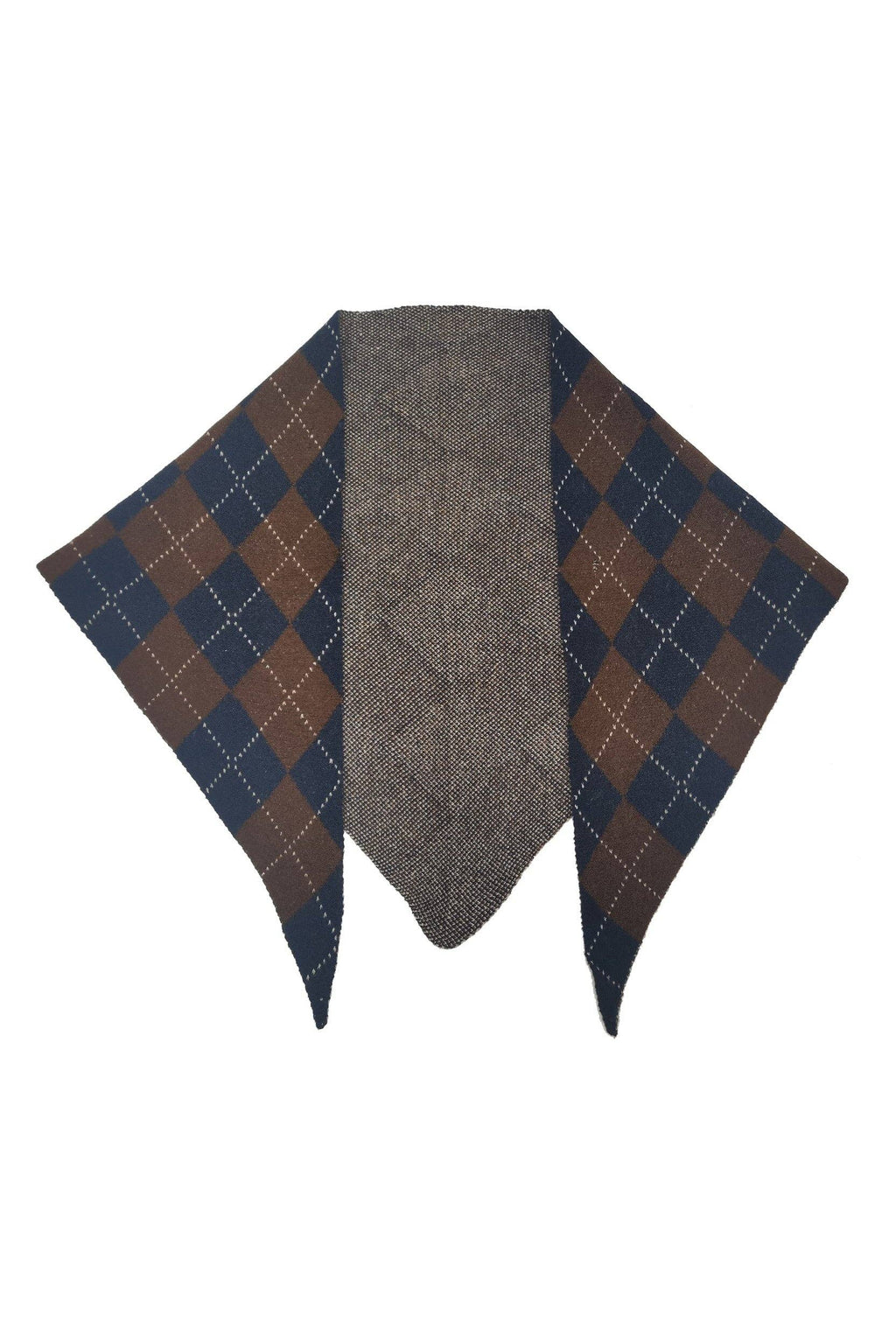 Argyle Triangle Knit Scarf