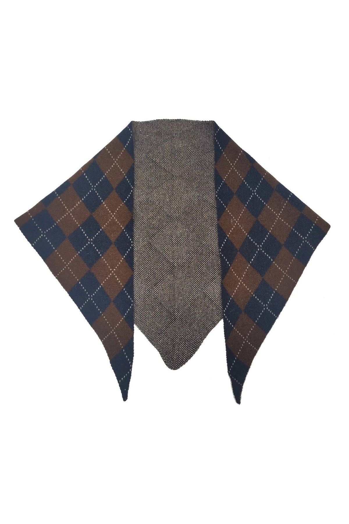 Argyle Triangle Knit Scarf