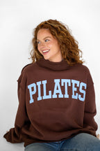 PILATES/YOGA Reversible Mockneck-CHOCOLATE /BLUE