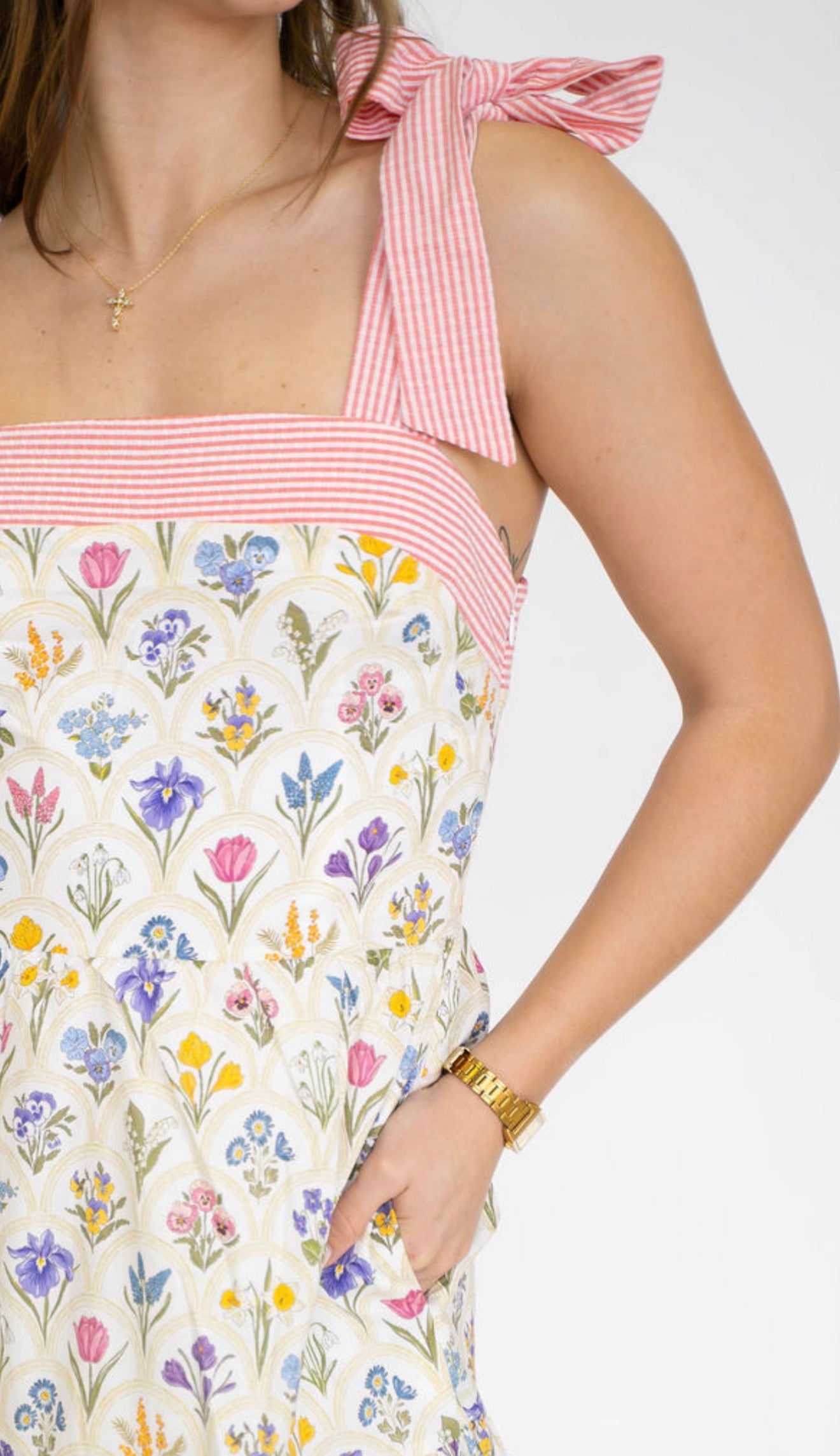 Floral Bouquet Cotton Dress