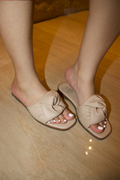 Taupe Knot Sandal