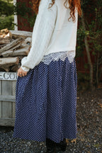 Main Street Polka Dot Maxi Skirt