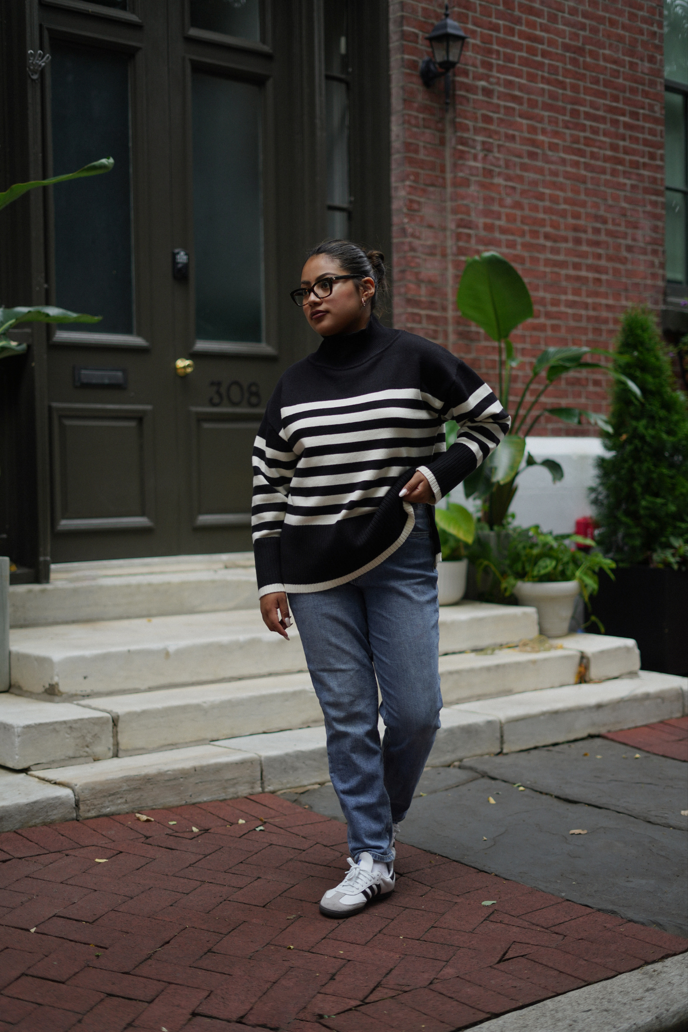 Chic Stripe Knit Sweater