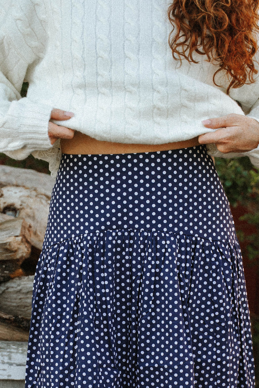 Main Street Polka Dot Maxi Skirt