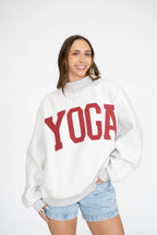 PILATES & YOGA Reversible Mockneck Sweatshirt
