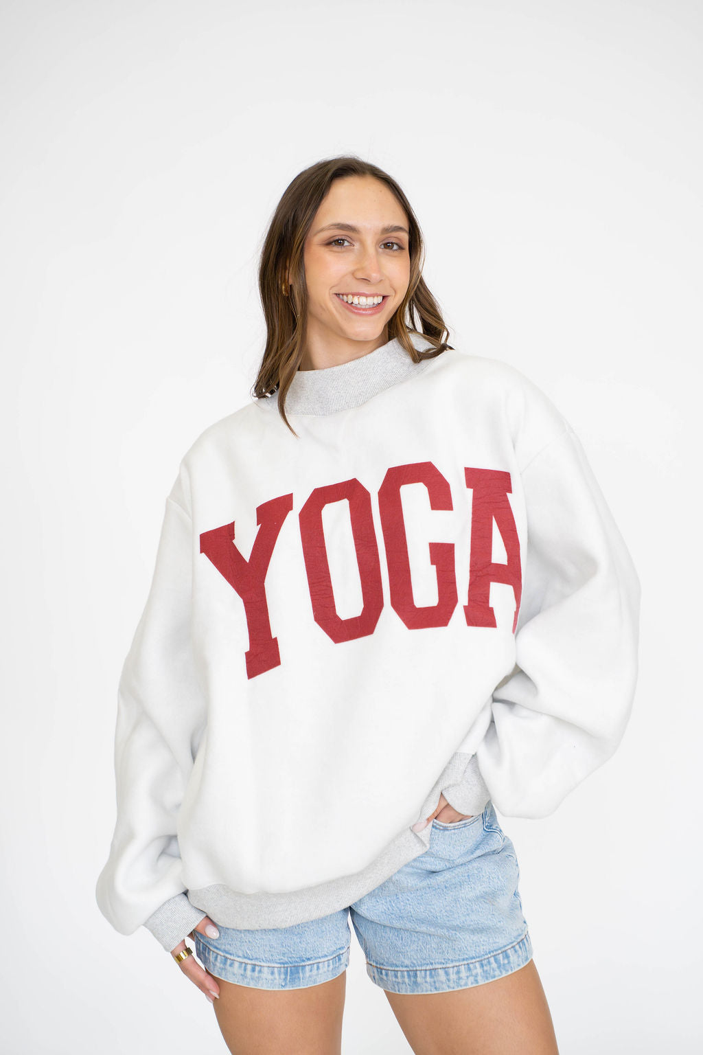 PILATES & YOGA Reversible Mockneck Sweatshirt