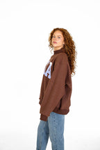 PILATES/YOGA Reversible Mockneck-CHOCOLATE /BLUE