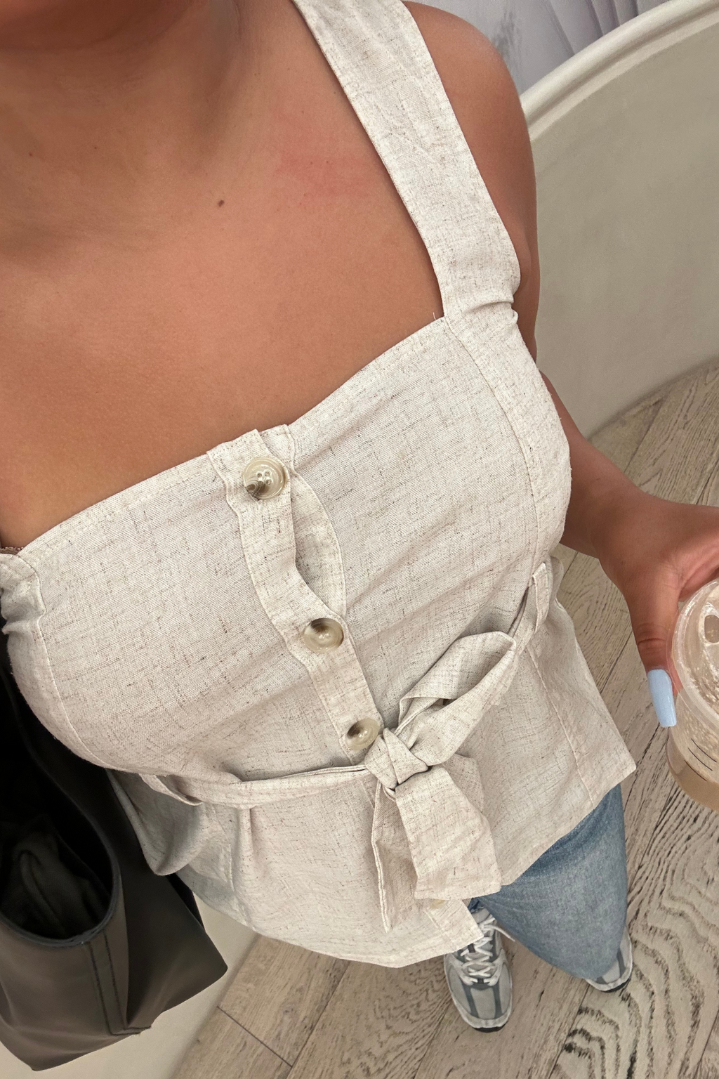 Cream Linen Top