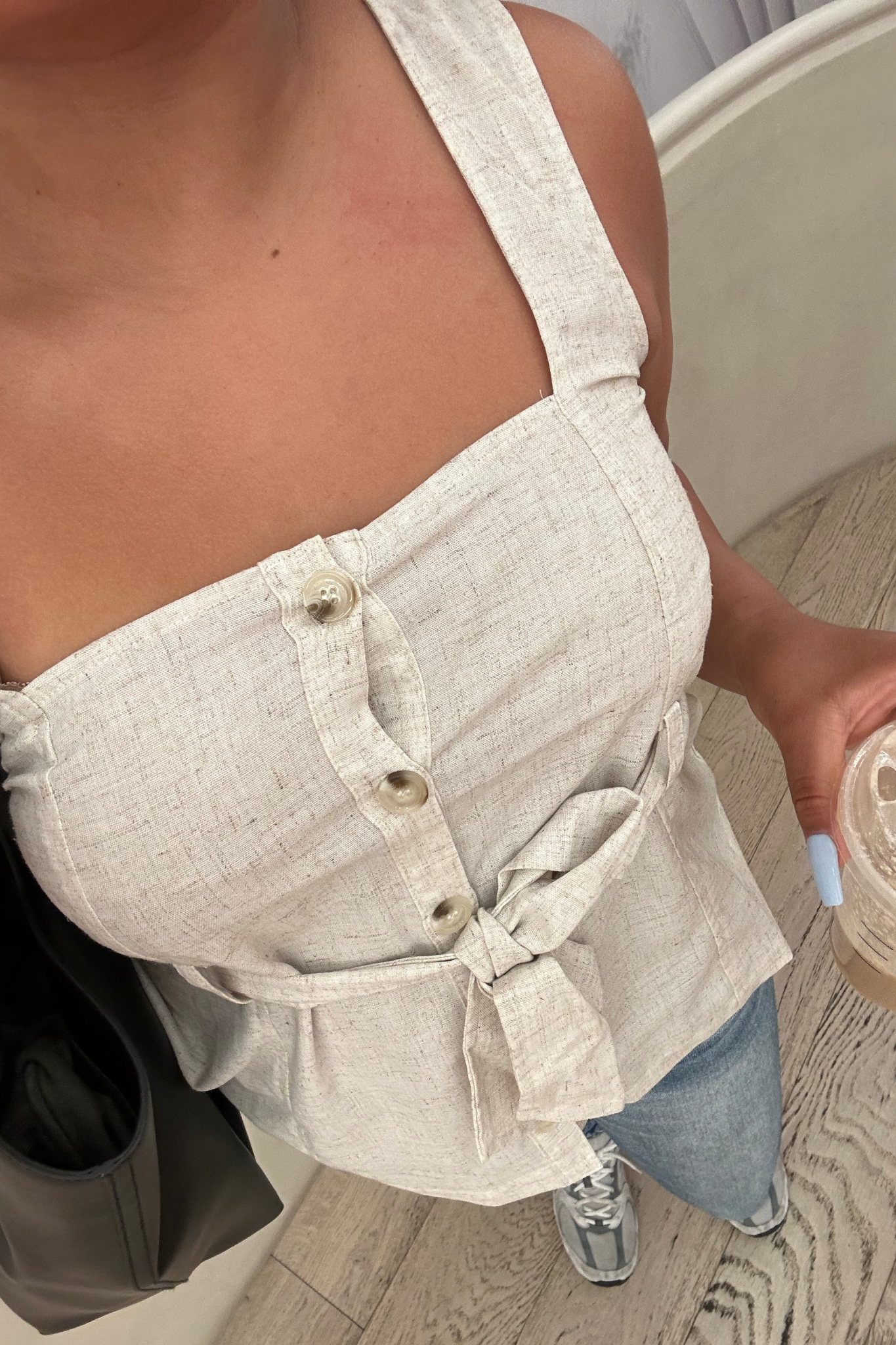Cream Linen Top