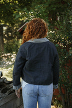 Hadley Gingham Jacket-Charcoal