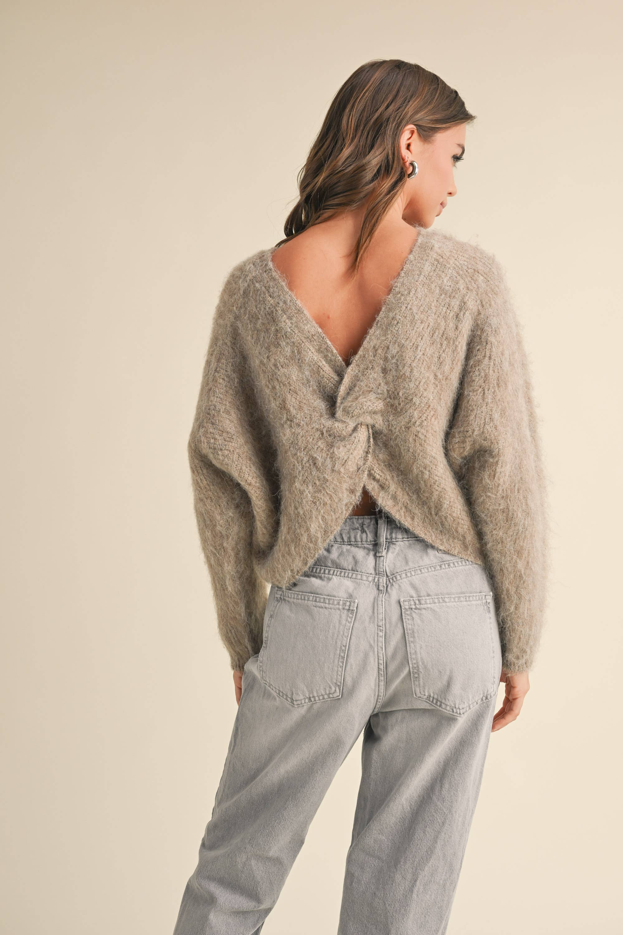 TWISTED REVERSIBLE SWEATER TOP