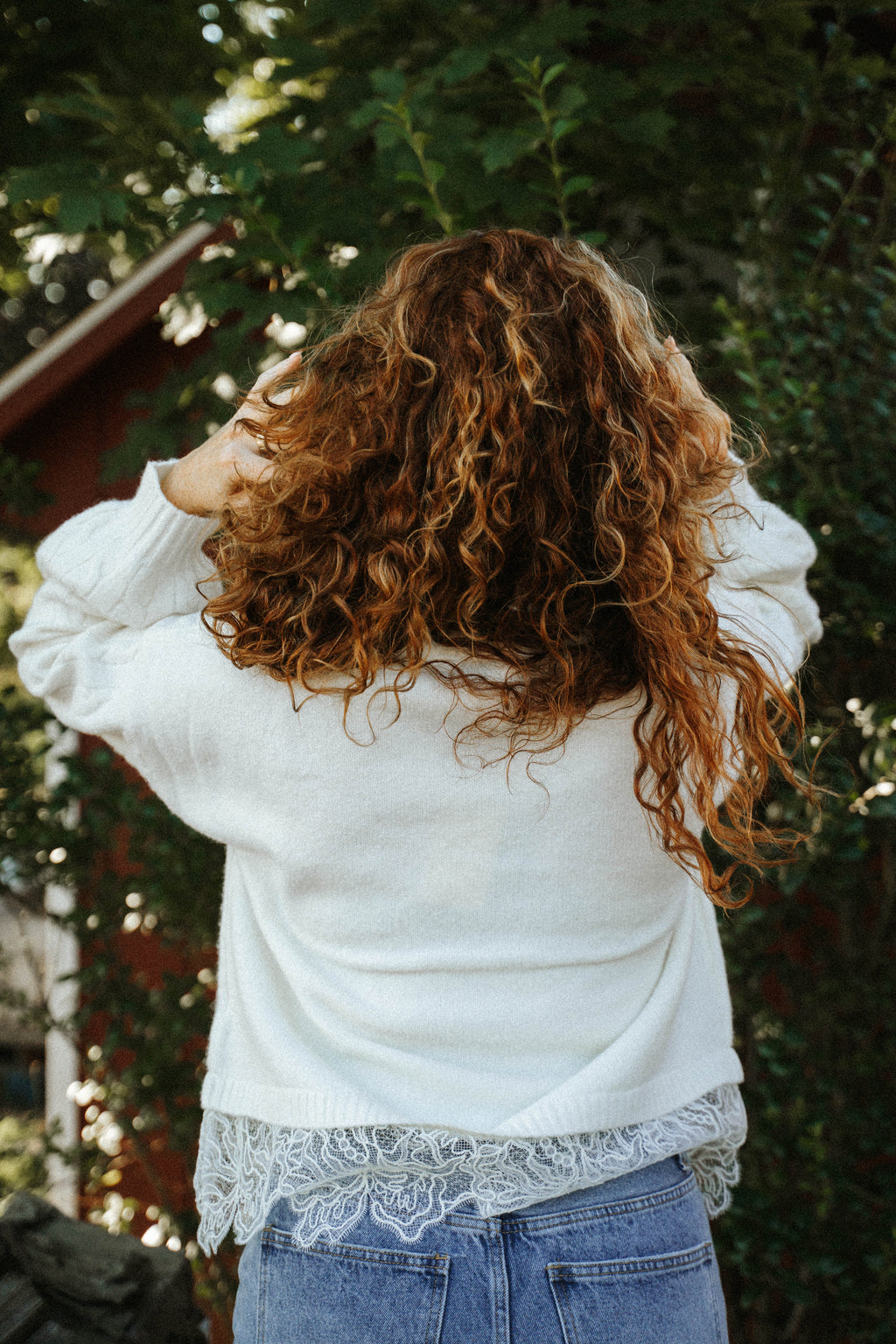 Eloise Lace Hem Sweater