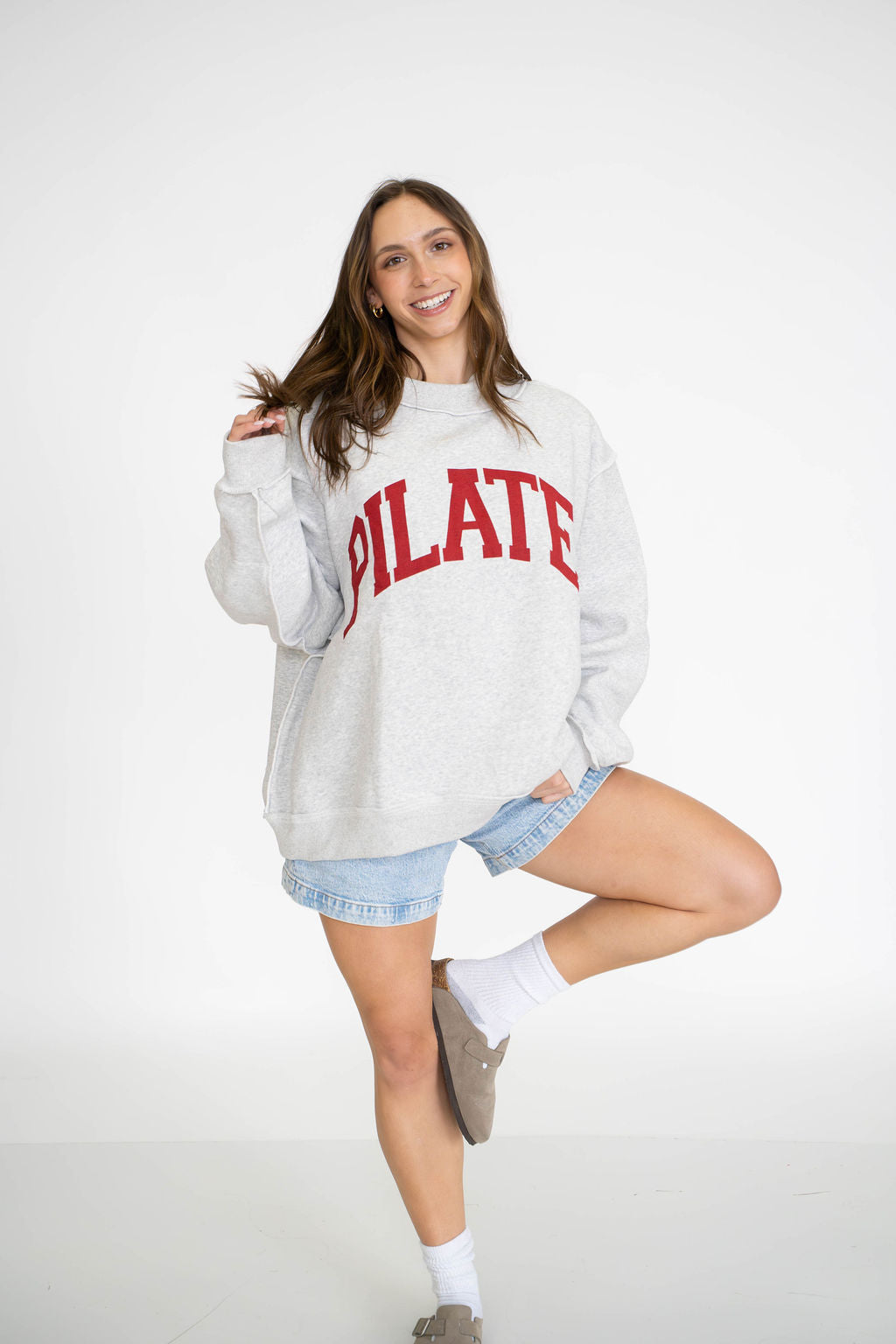 PILATES & YOGA Reversible Mockneck Sweatshirt