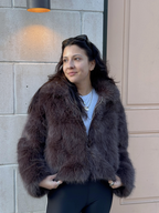 Midnight Chalet Faux Fur Jacket