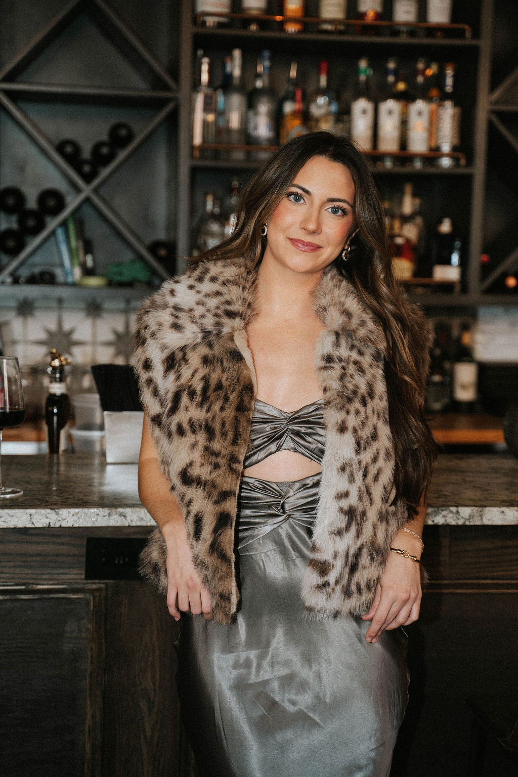 Aspen Leopard Faux Fur Vest