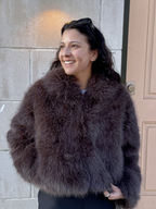 Midnight Chalet Faux Fur Jacket