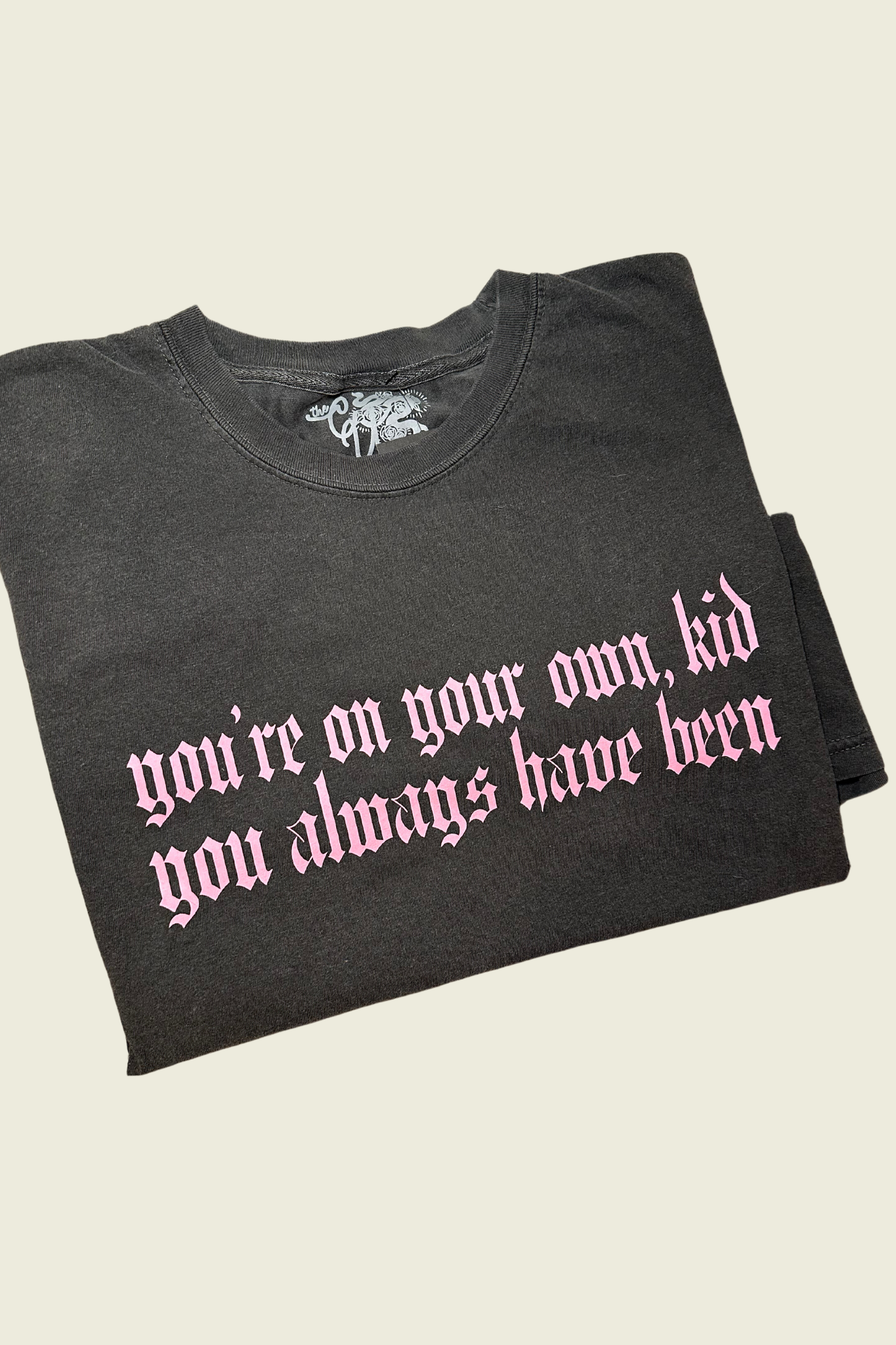You're On Your Own Kid Oversized Charcoal T-Shirt