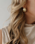 Tilly Textured Statement Earrings Gold Filled