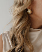 Tilly Textured Statement Earrings Gold Filled