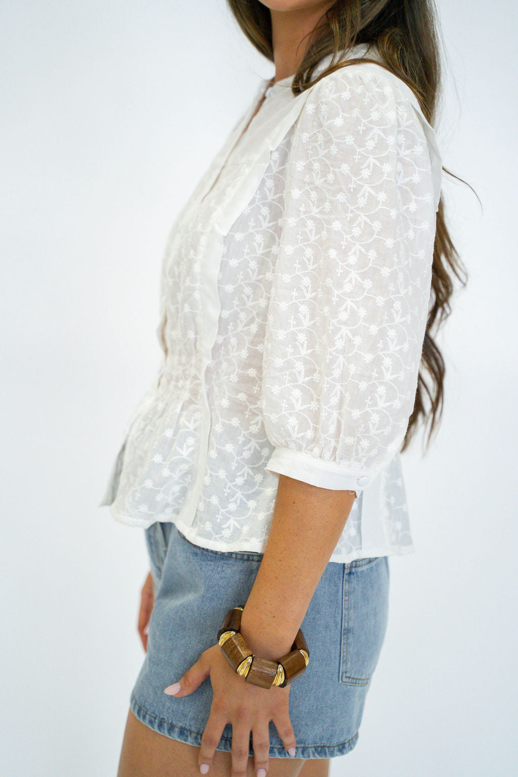 Hampton Embroidered Cotton Blouse