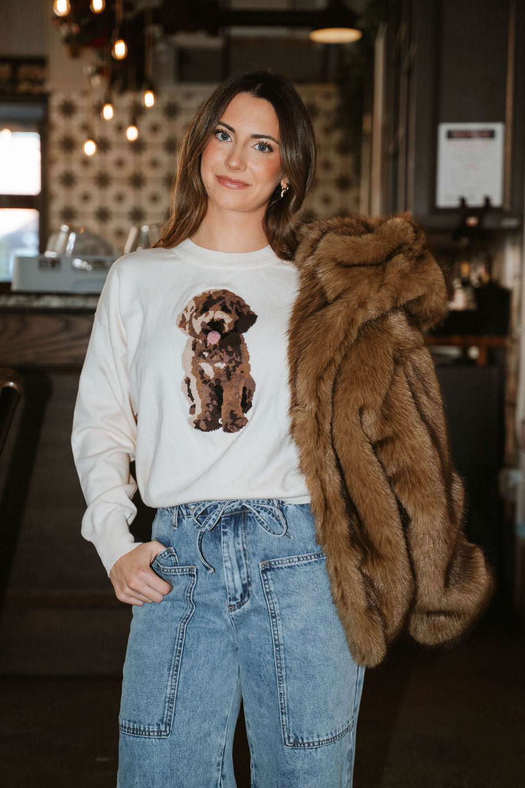 After Hours Doodle Pup Sweater