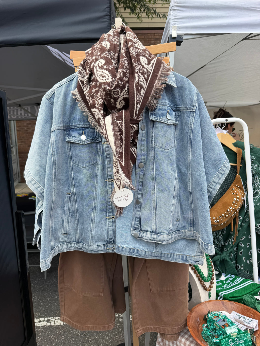 Paisley Fringe Scarf- Chocolate