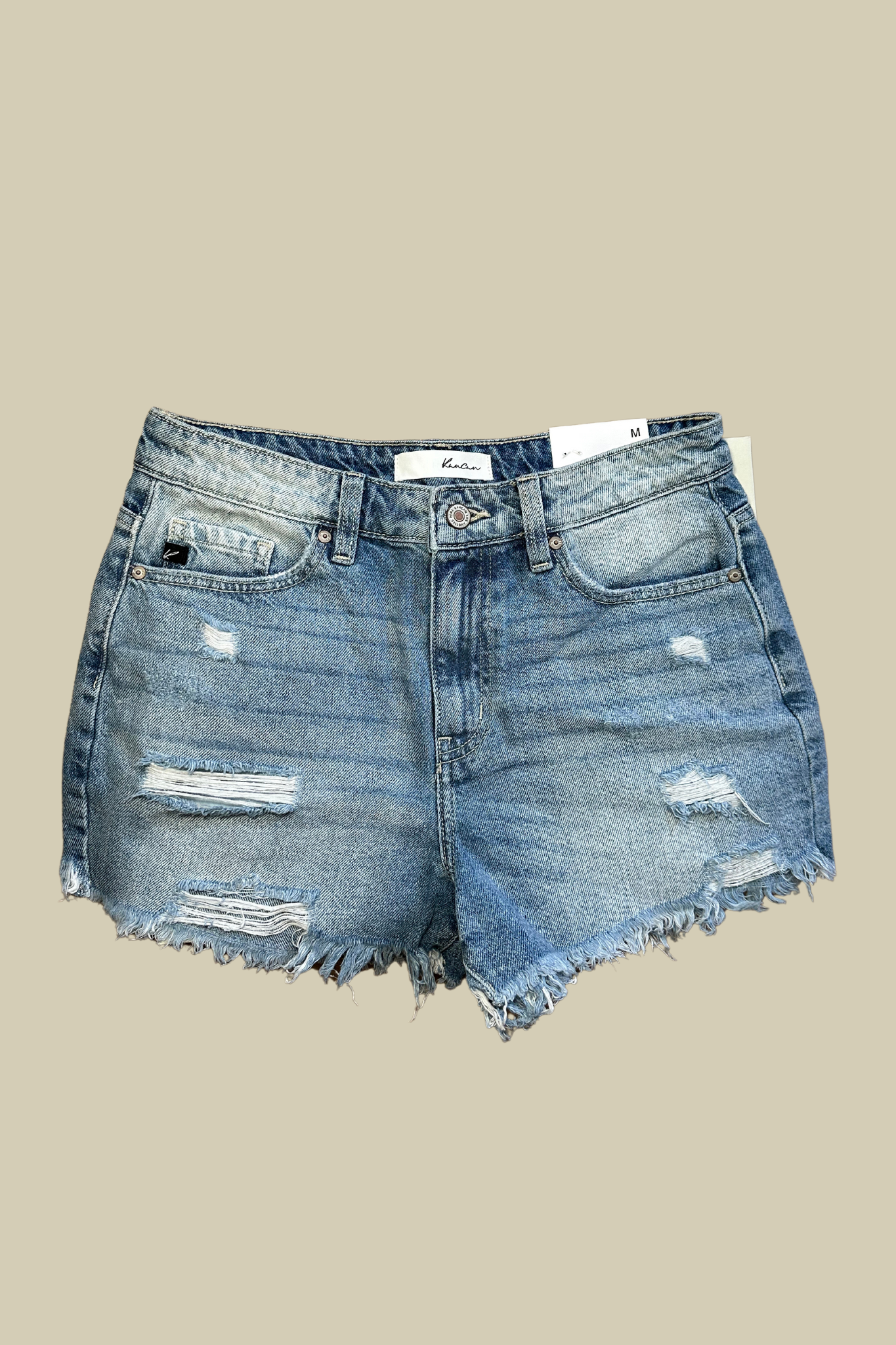 Hannah Denim Distressed Jean Shorts