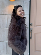 Midnight Chalet Faux Fur Jacket