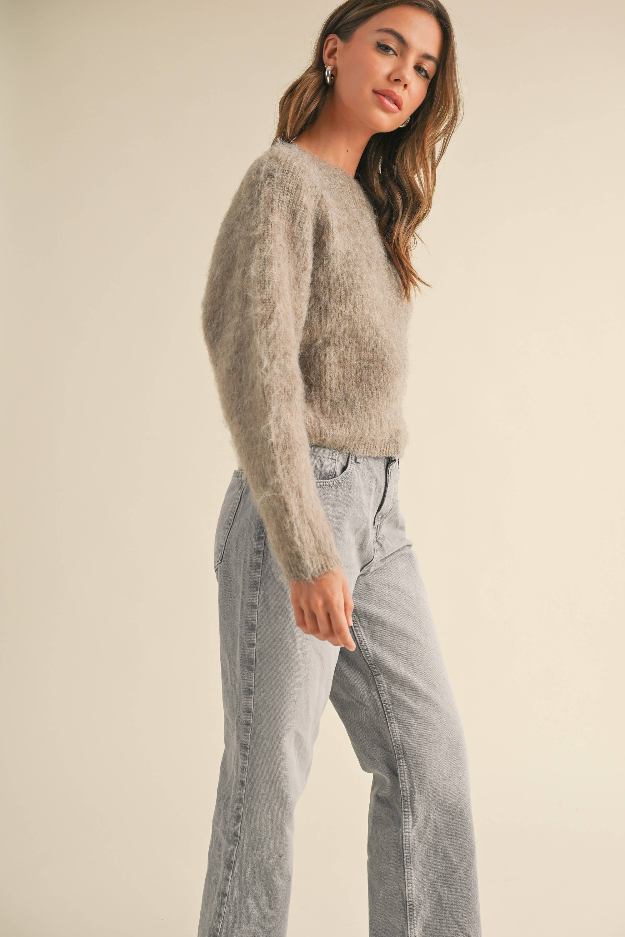 TWISTED REVERSIBLE SWEATER TOP