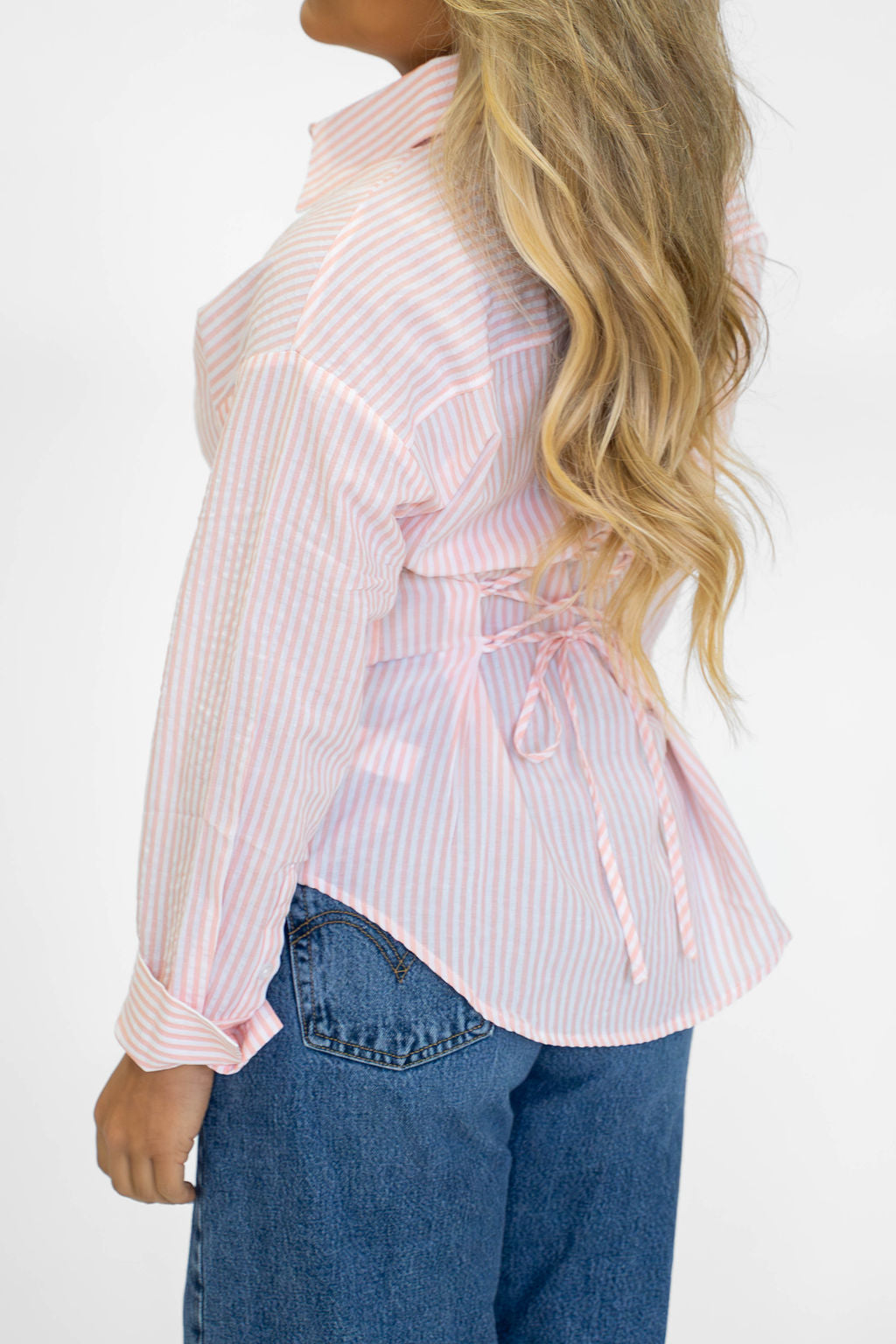 Pink Tide Button Down