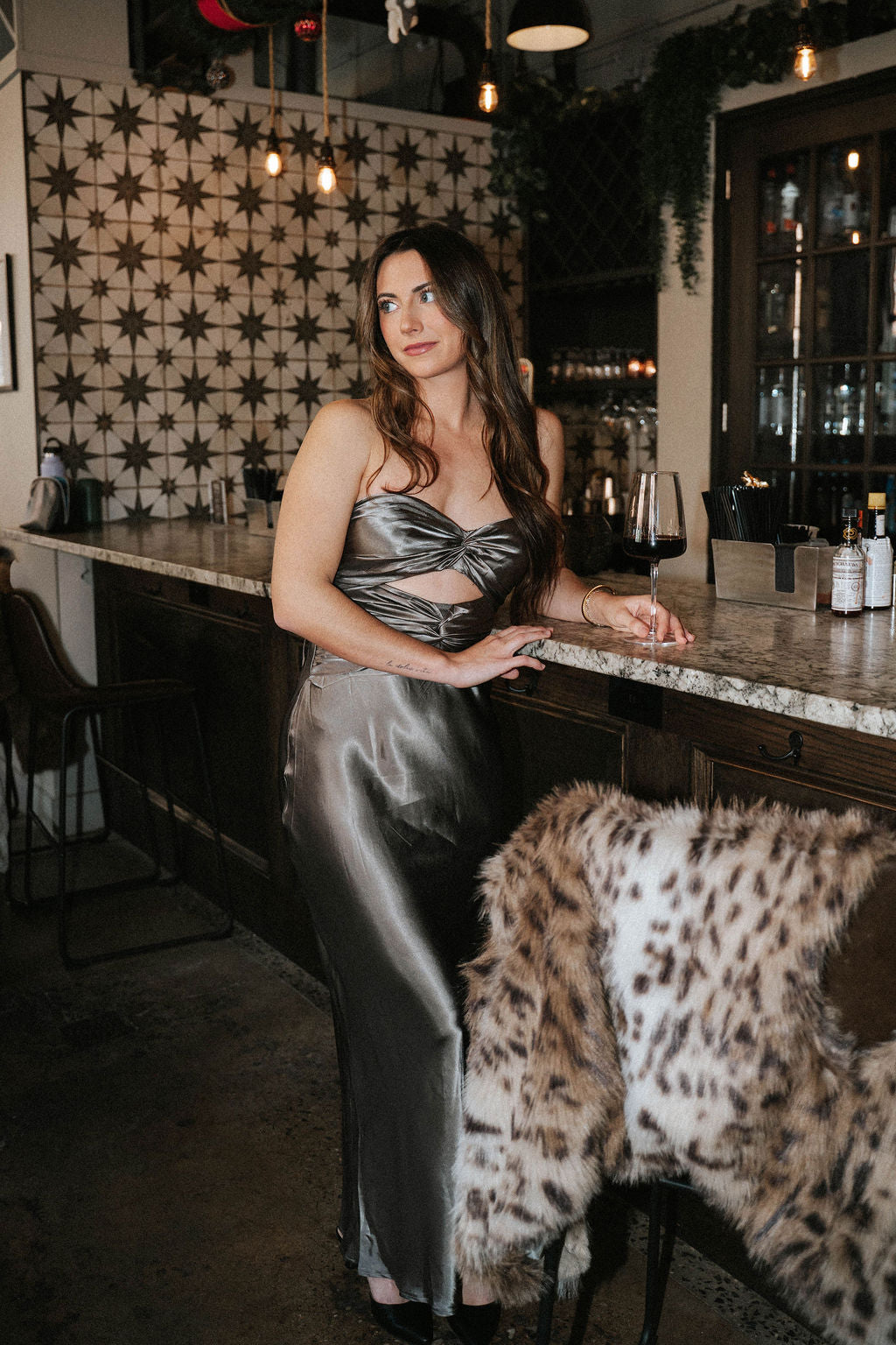 Marlowe Strapless Dress- Stone