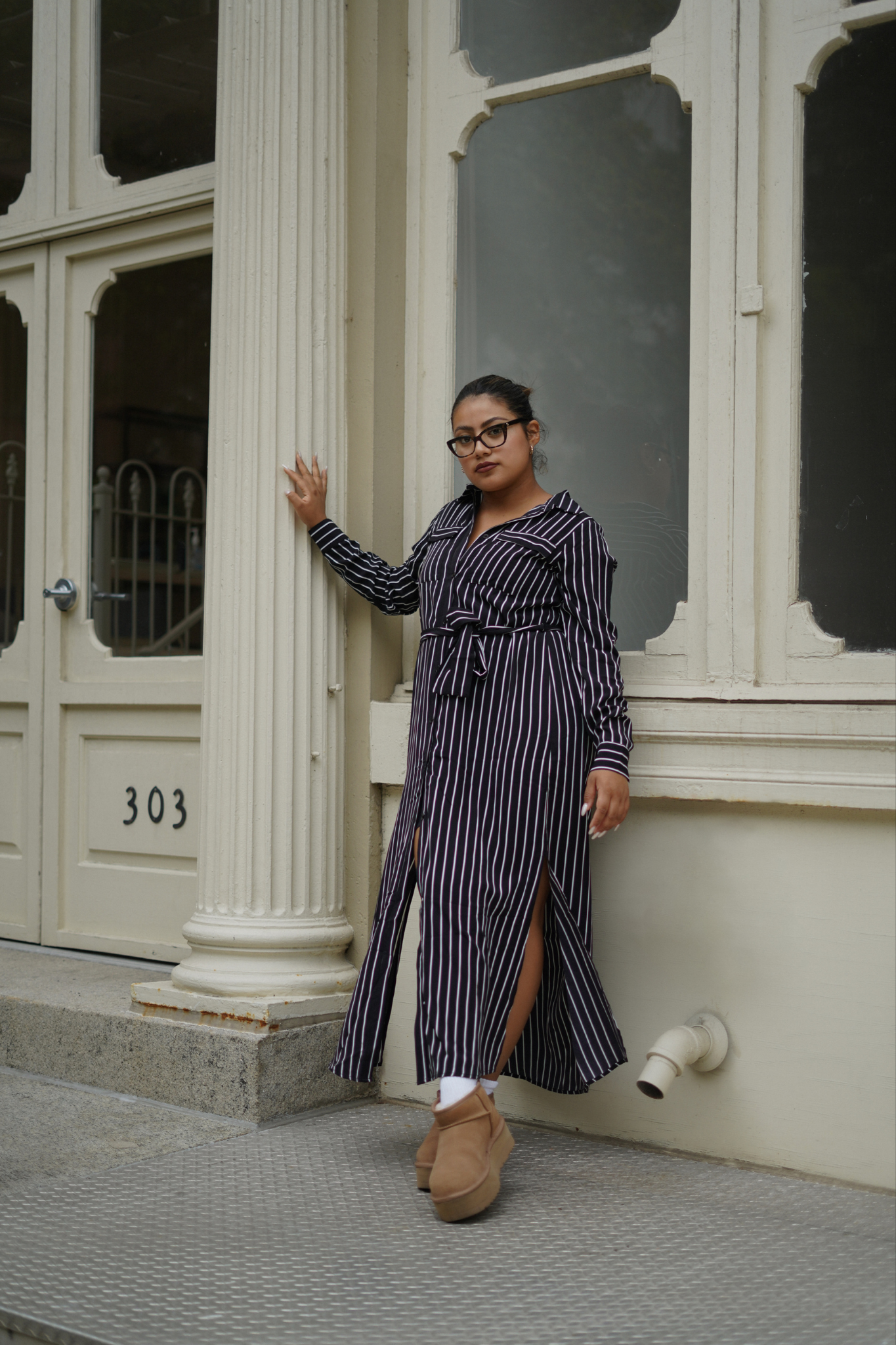 Stripe Button Down Dress