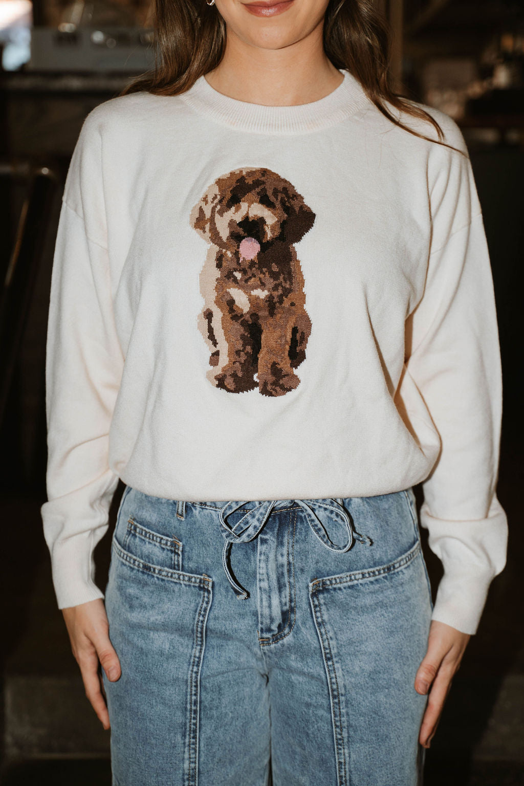 After Hours Doodle Pup Sweater