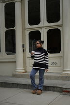 Chic Stripe Knit Sweater