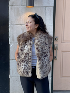 Aspen Leopard Faux Fur Vest