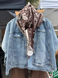 Paisley Fringe Scarf- Chocolate