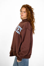 PILATES/YOGA Reversible Mockneck-CHOCOLATE /BLUE
