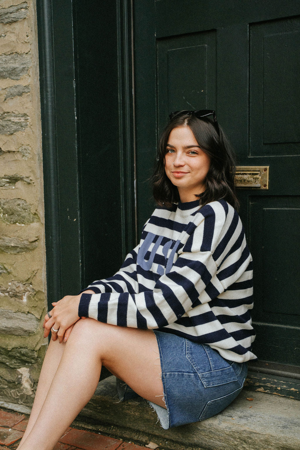 USA Stripe Knit Sweater