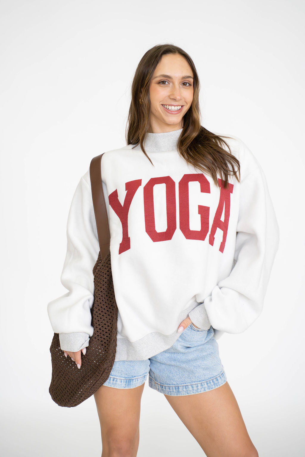 PILATES & YOGA Reversible Mockneck Sweatshirt