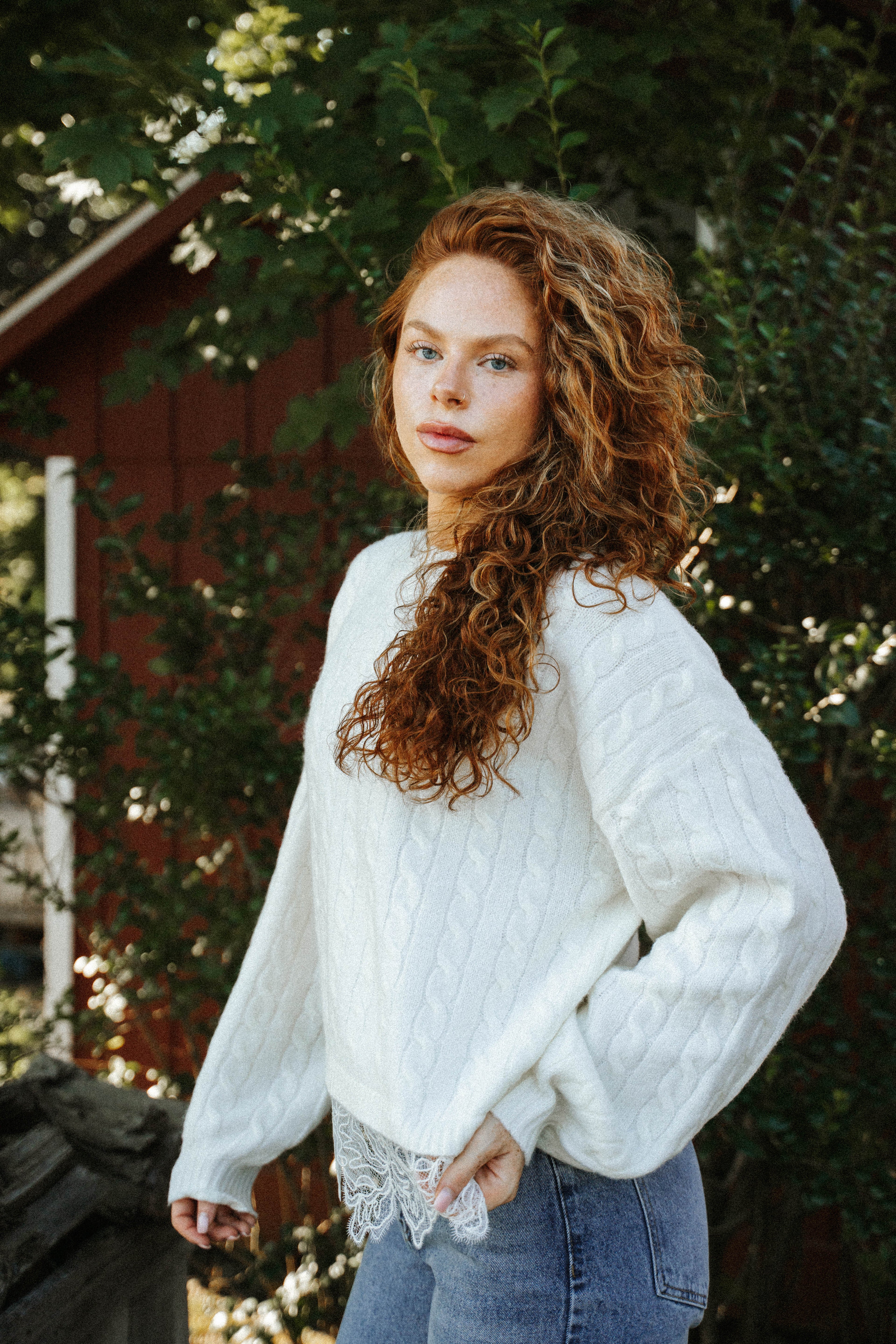 Eloise Lace Hem Sweater